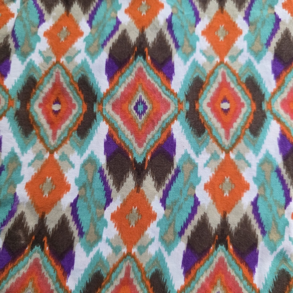 Maxi Dress Ikat Strapless Geometric Print Women's Plus Size 1X Caren Sport - Picture 7 of 16
